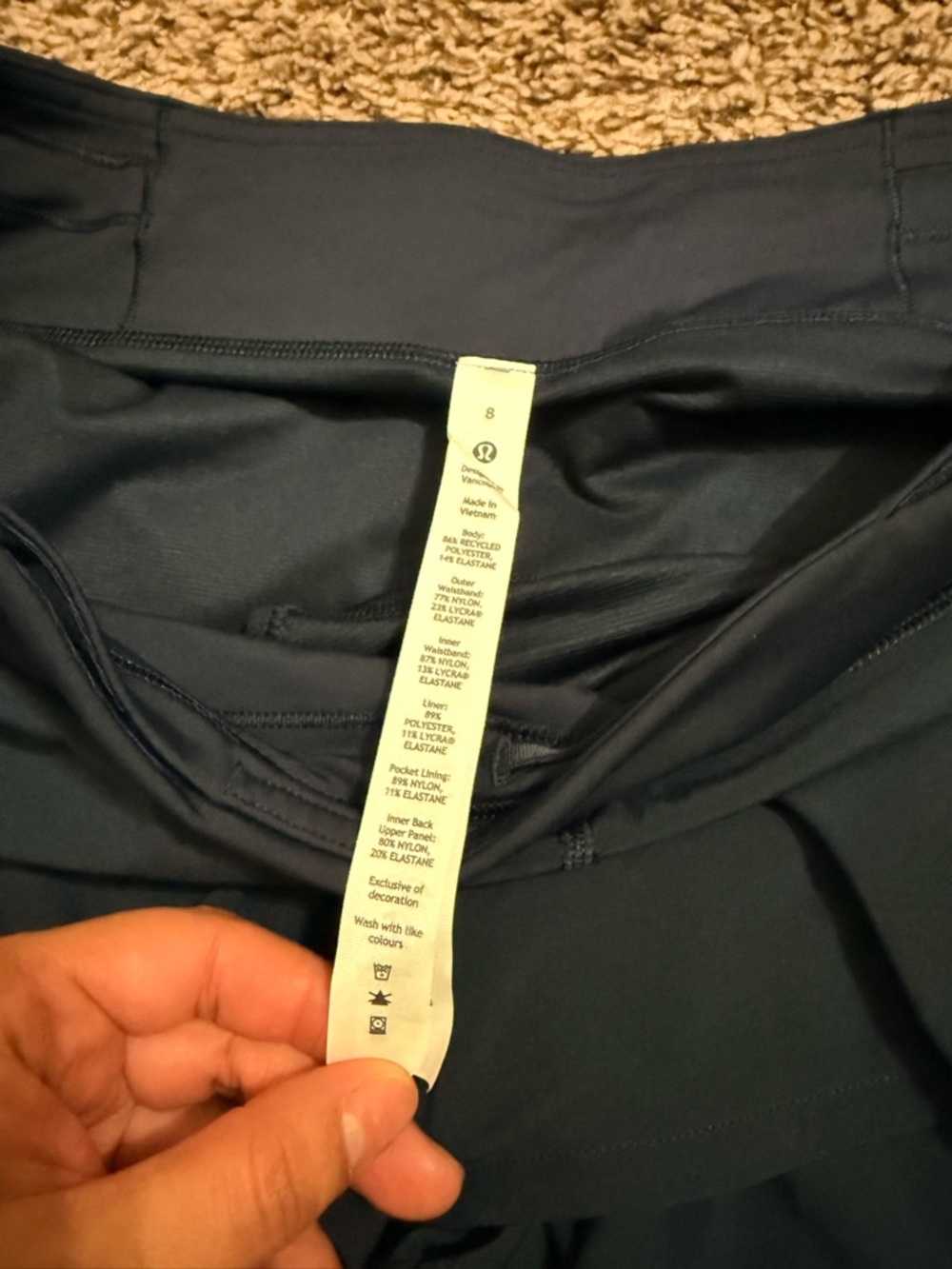 Lululemon Speed up LR Short 2.5” Lined in Navy Blue - Picture 3 of 6